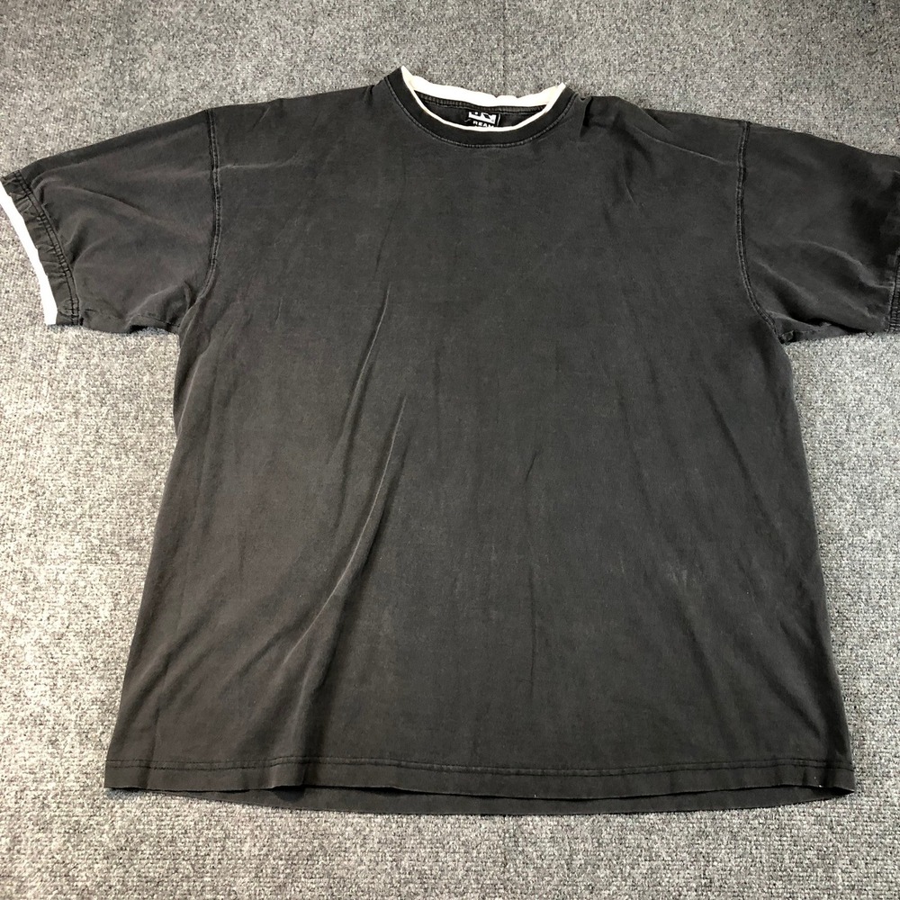 Dream USA Vintage Style Ringer T Shirt 3XL Black White Trim Distressed Look Y2K